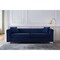 Armen Living Cambridge Contemporary Sofa in Brushed Stainless Steel and Blue Velvet LCCM3BLUE - alternate 4
